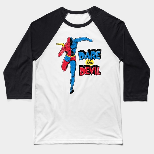 Golden Age Daredevil Baseball T-Shirt by Angel Robot